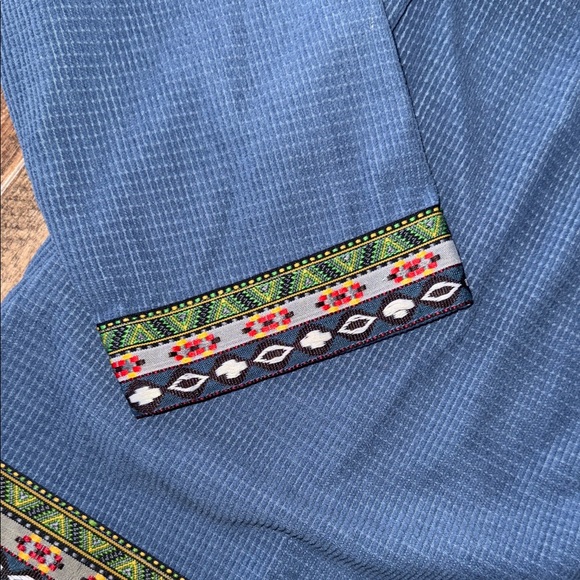 Two-Tone Corduroy Women's Blazer with Ethnic Trim - Picture 6 of 12